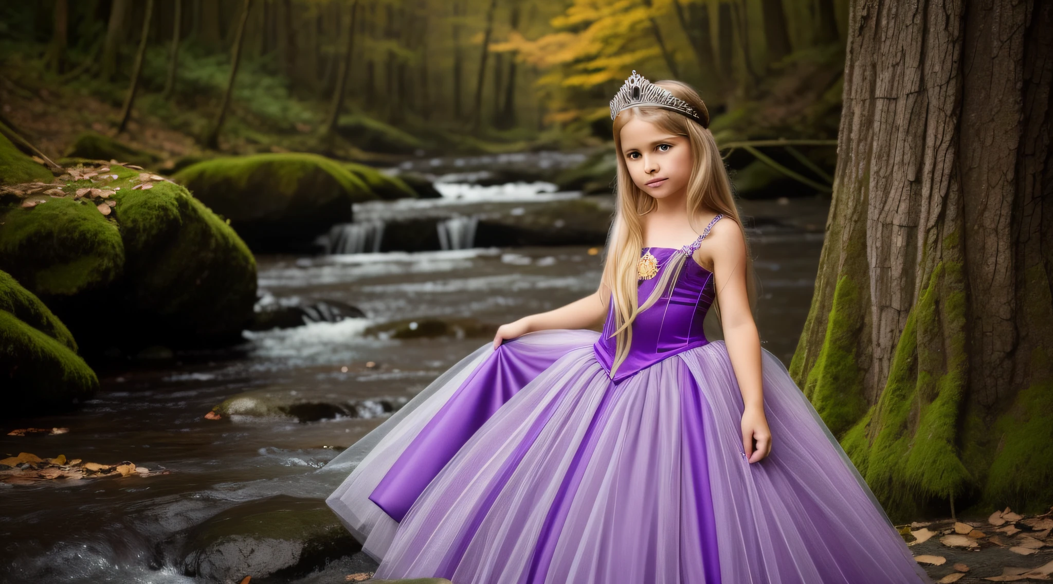 long hair and blonde, em um vestido roxo sentado em um fardo de feno, lovely languid princess, lindo modelo jovem, wearing purple romantic tutu, Retrato da princesa da fada, Em um estilo de Halloween, princesa bonita, lovely dark autumn princess, imagem de alta qualidade, princesa fada, Conto de fadas de bruxa, vestido roxo, menina jovem bonito, fantasy fairytale story, Tirado com uma Canon EOS 5 D