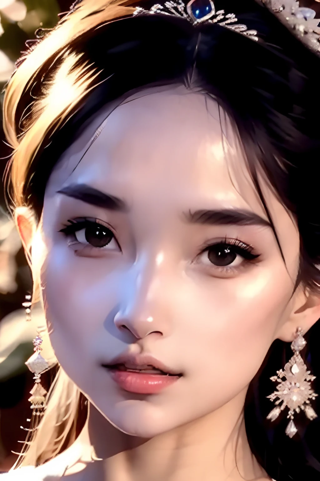 A stunning vexel portrait of a woman with a black headscarf, her piercing eyes gazing directly at the viewer with a sense of mystery and strength.