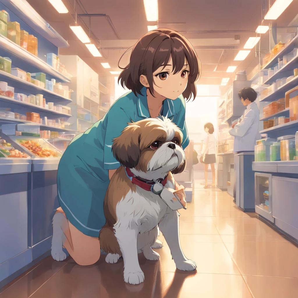 Nick shih tzu doente no veterinario