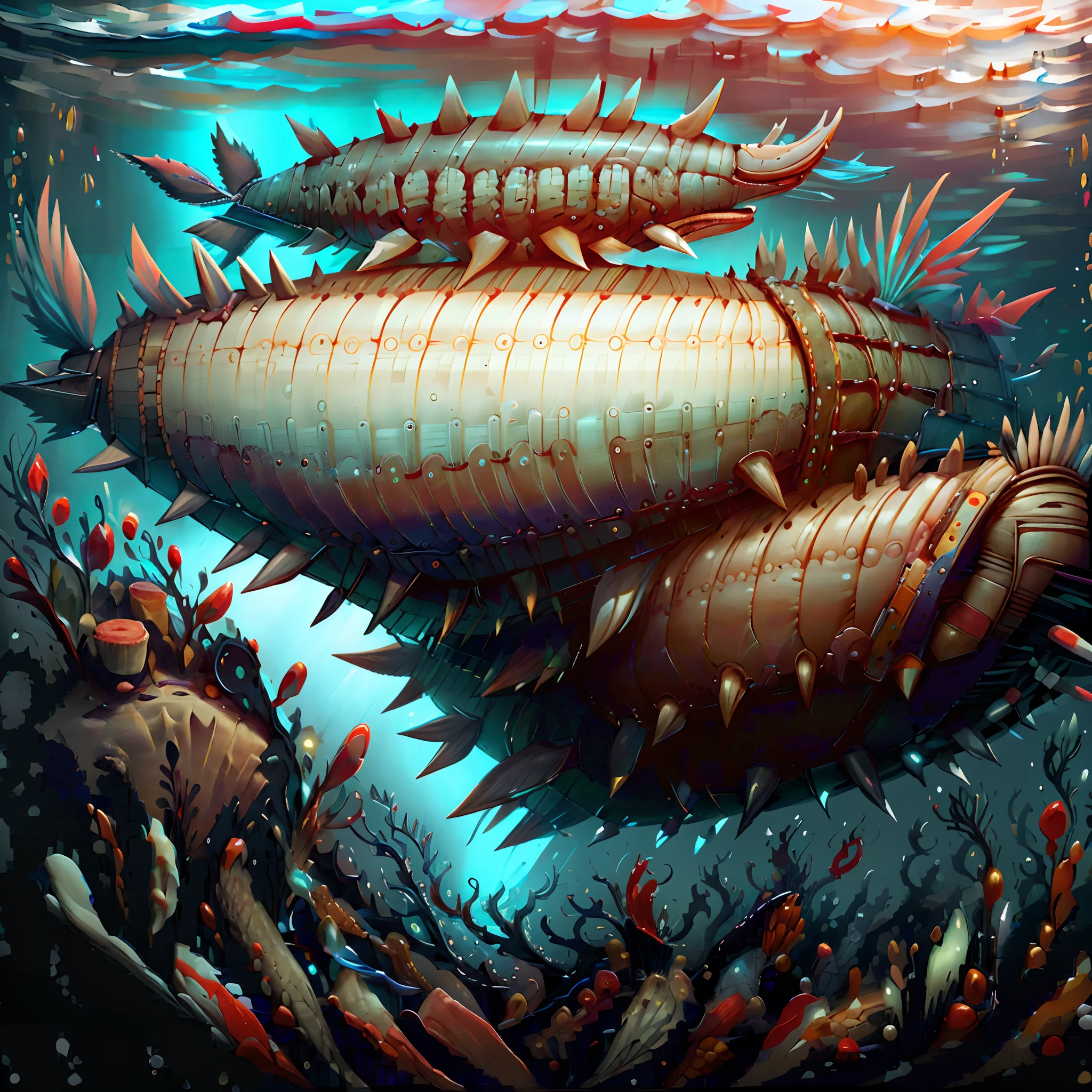 A whale eating a man
