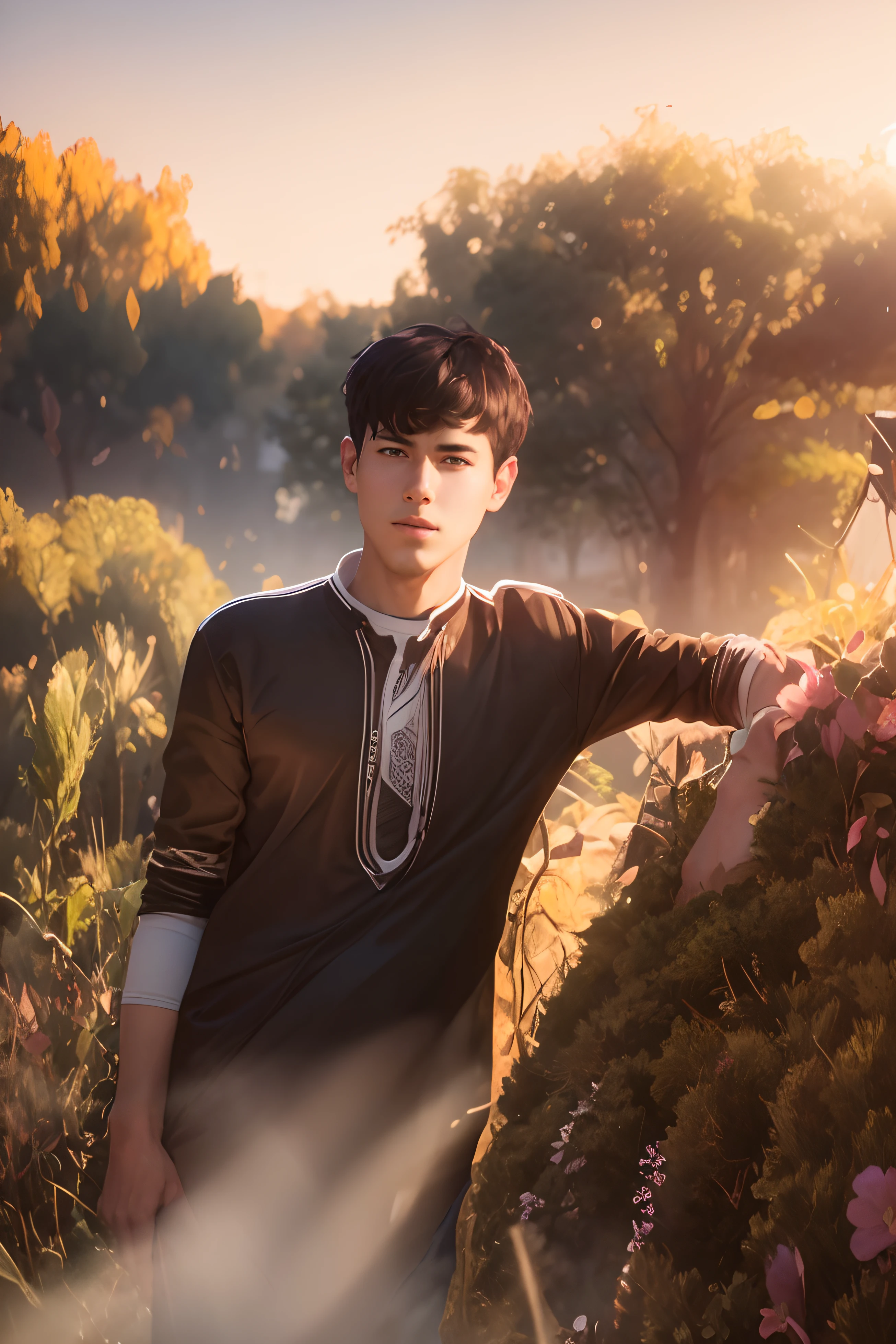 Anime photo of a young man in his 20s, short crew cut hair, brown eyes, on a profile picture background, 800pxby800px, in maximum quality ultra hd 8k fur realistic, high quality, High resolution sharpness color accuracy low dynamic range noise, innovative and unique images.