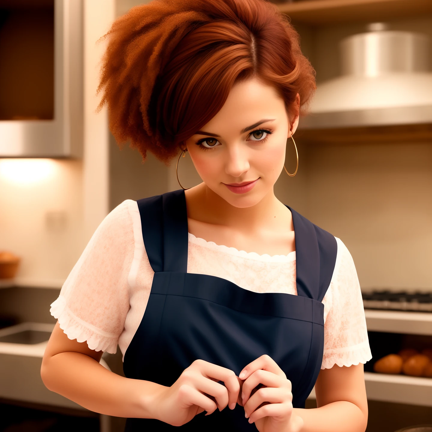 Auburn haired Woman baker