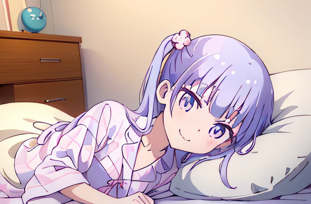 ((masterpiece)), ((best quality)), (ultra-detailed), on the bed, a cute girl, 1girl, solo, sailor suit, ((beautiful eyes)), パンツの着用