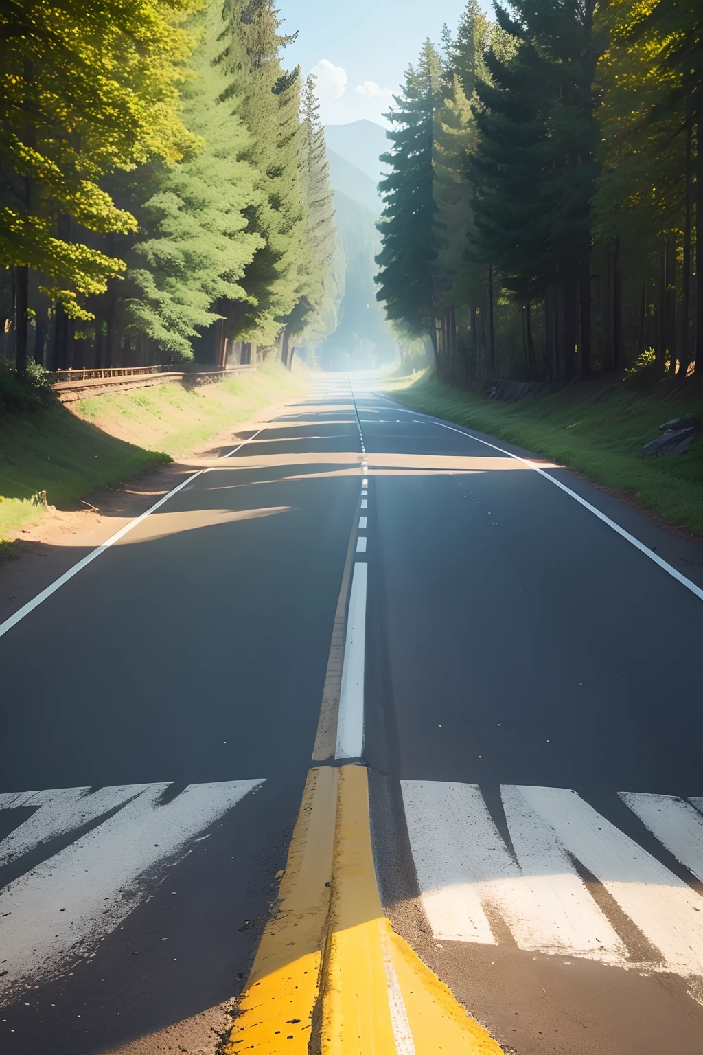 make a image where a road whith money