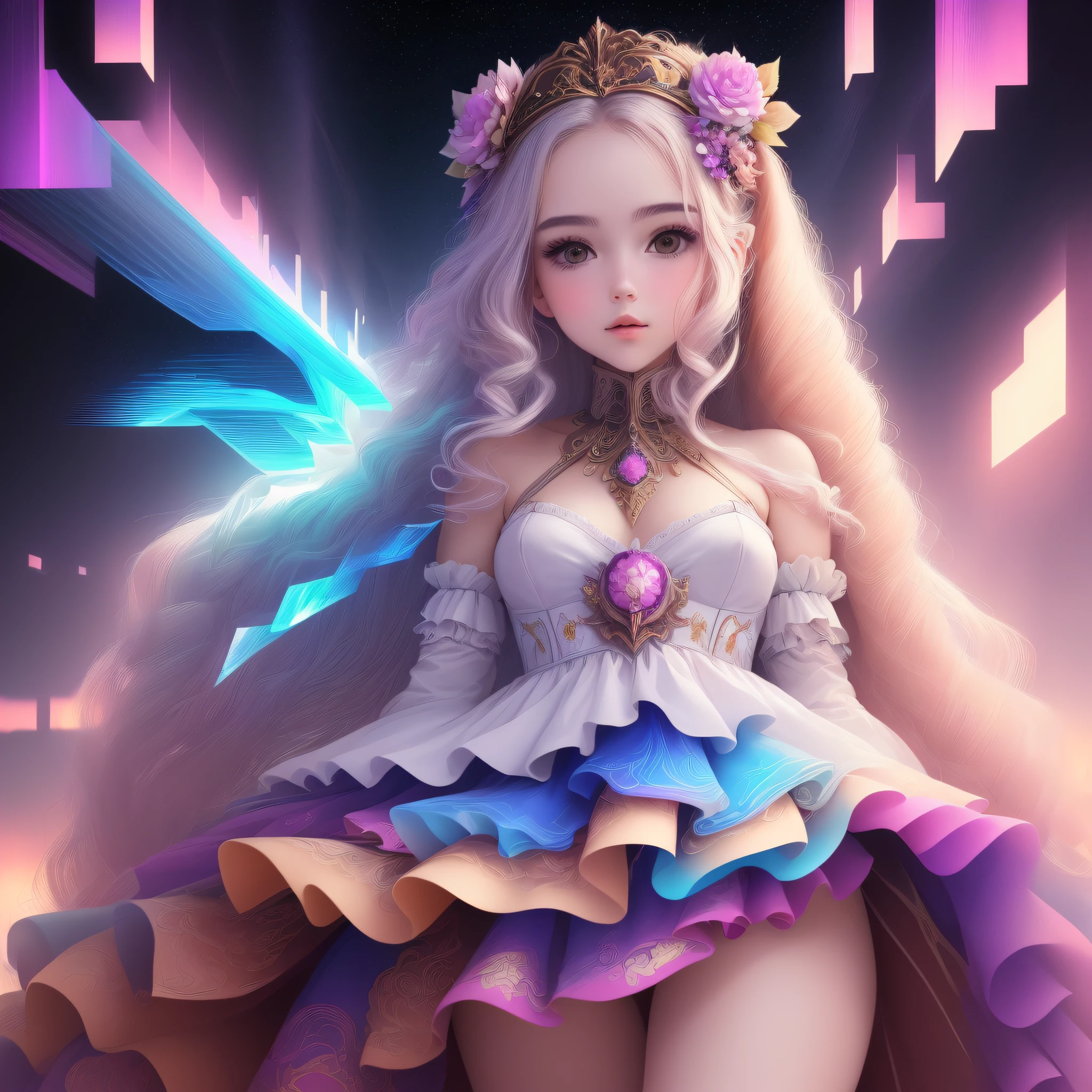 (master part, alta qualidade, best quality, Arte Oficial, Beautiful and Aesthetic: 1.2), (1 girl), extremamente detalhado, (Arte Fractal: 1.3), colorido, as detailed as possible