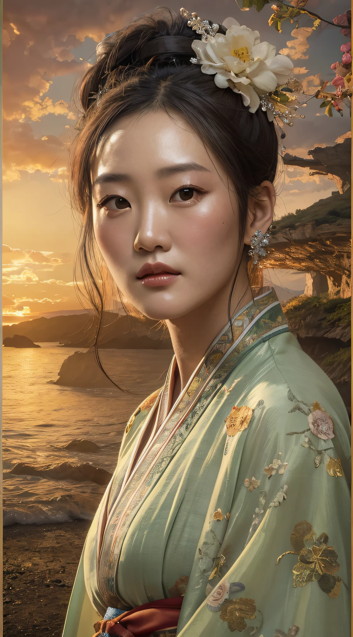 Gong Li Girl, Transparent Poreo, Masterpiece, At sunset