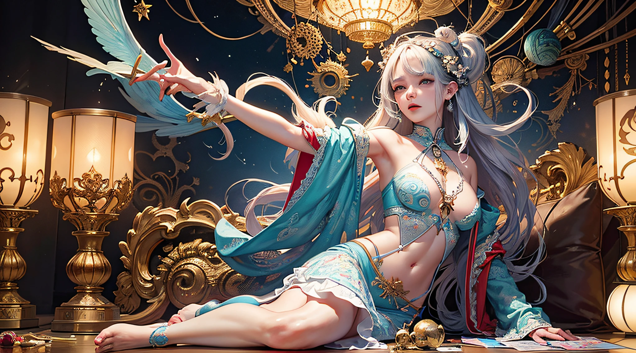 Write、maidennurse、Official art、unity 8k wall paper、ultra-detailliert、Beautifully Aesthetic、masterpiece、top-quality、(Zentangle、a Mandala、Tangles、Tangles)、(Fractal Art:1.3)、One girl、ighly detailed、Dynamic angles、Cowboy Shots、The most beautiful forms chaos、elegent、Brutalist design、Vibrant colors、romantism、James Jean、roby dwi antono、by Ross Tran、Francis Bacon、Michal Muratz、Adrian Guyney、petra cortright、Gerhard Richter、Takato Yamamoto、Ashley Wood、Atmosphere、ecstasy musical notes、Streaming music notes are visible