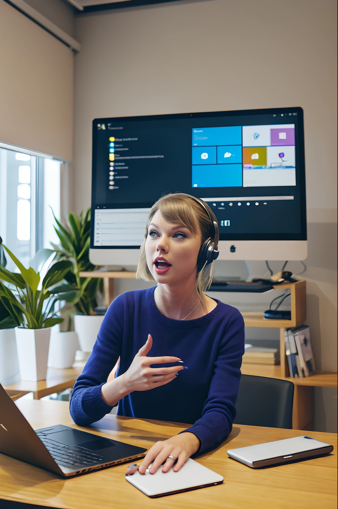 Taylor Swift playing music while on a Microsoft Teams Meeting.