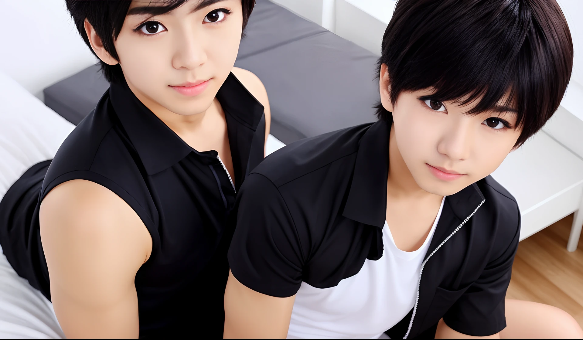 cute muscluar anime boy clear face
