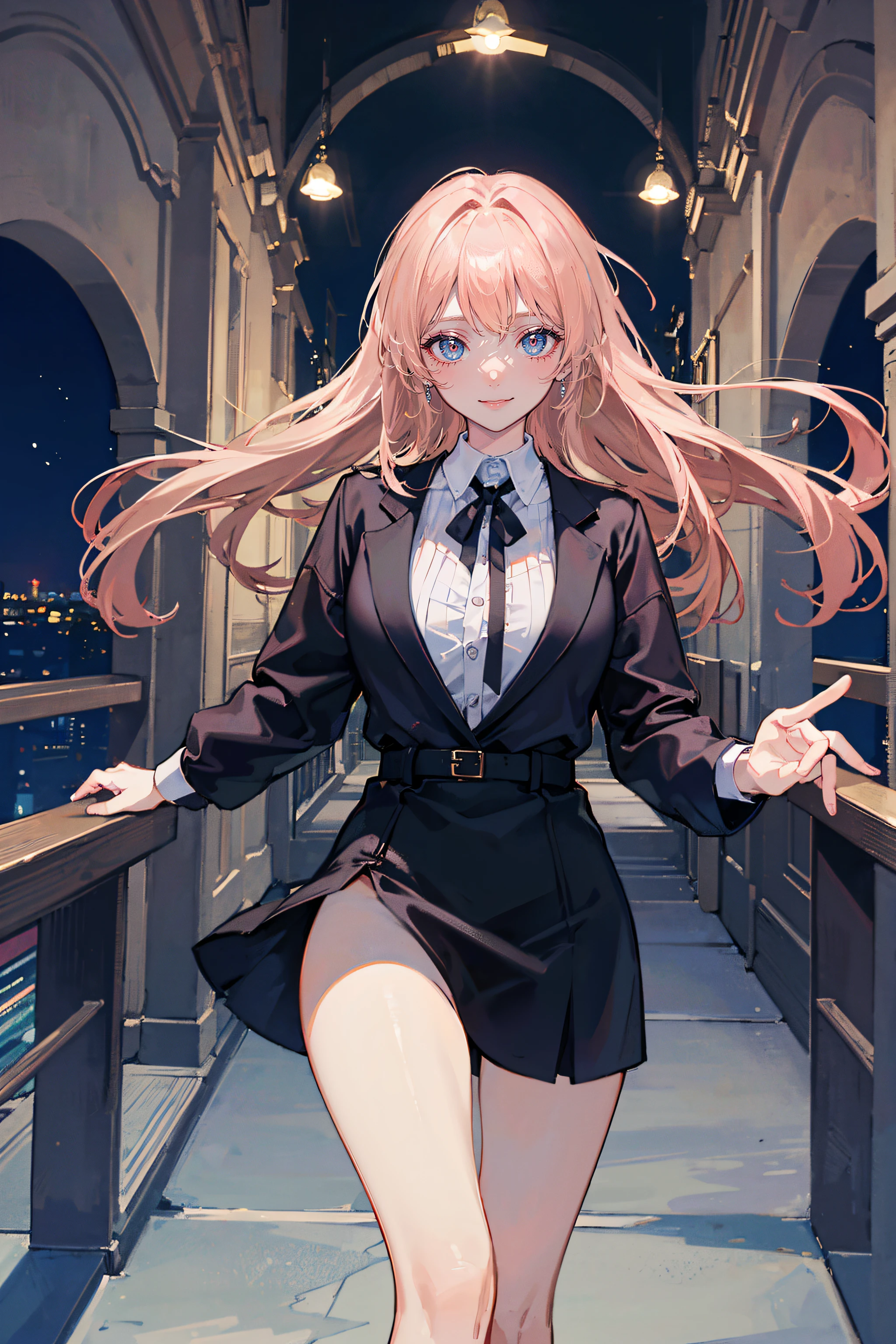 ((Currently, a cute and beautiful woman is changing her underwear)), ((22-year-old beauty)), ((embarrassed smile)), ((luscious long hair)), ((miniskirt)), (( Gradient Eyes)), ((Background is a city night view)), Attractive Makeup, Scenery, NFSW, UHD, Retina, Masterpiece, Accurate, Anatomical, Scientifically Correct, Textured Skin, Super Detail, High Detailed, High Quality, Award Winning, Top Quality, High Definition, 1080P, HD, 4K, 8k, 16k