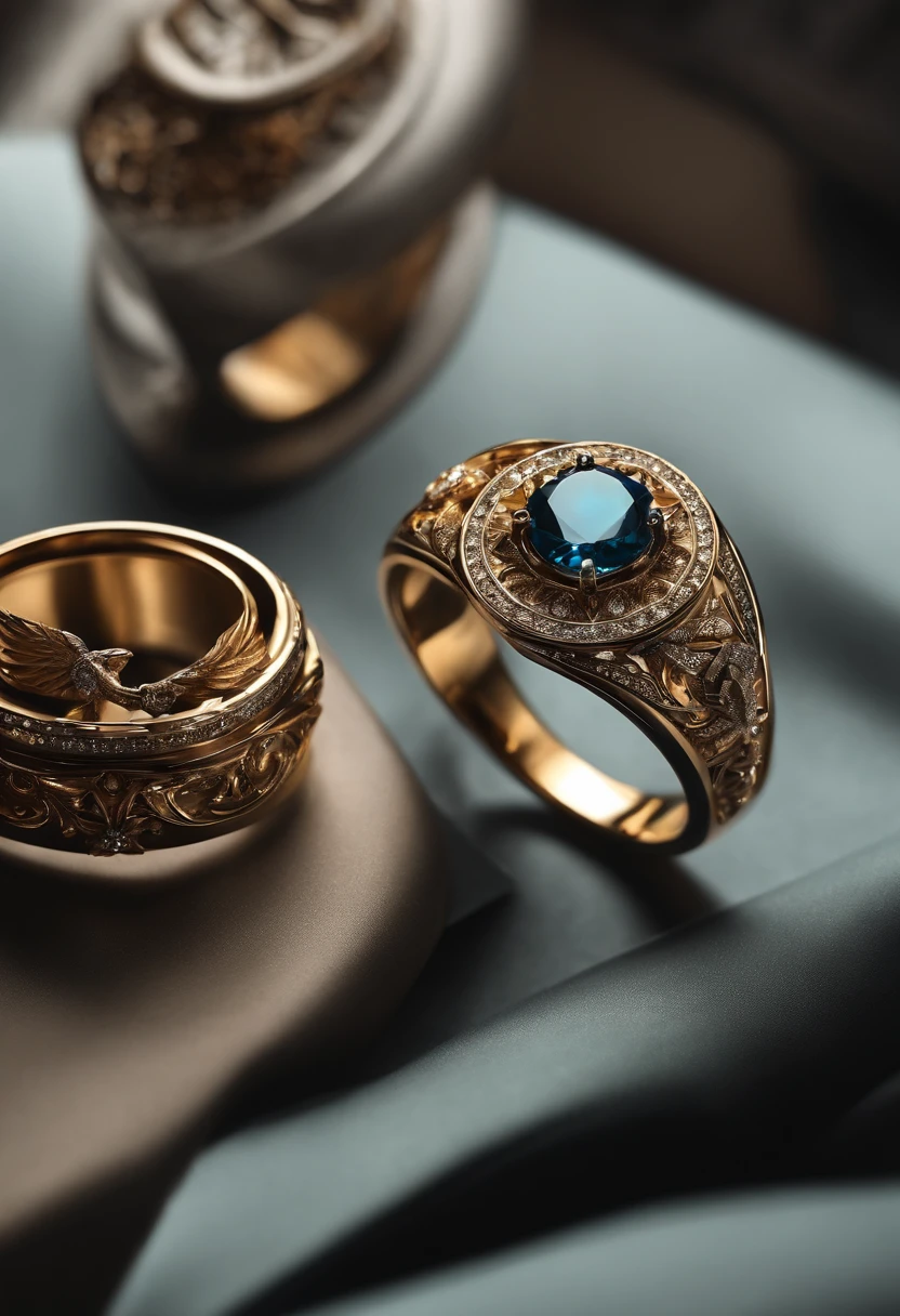 Metal rings,Stylish and simple,tmasterpiece,8K high-definition,Details