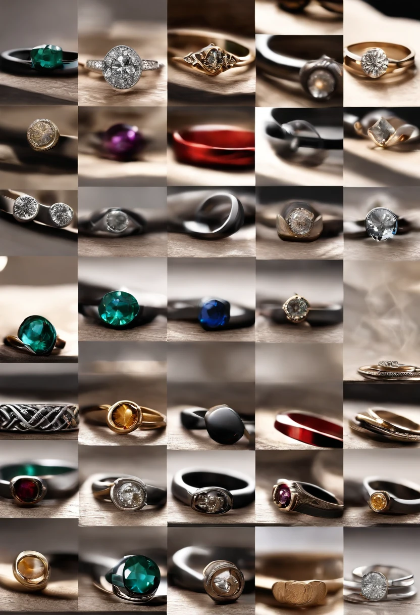 Metal rings,Stylish and simple,tmasterpiece,8K high-definition,Details