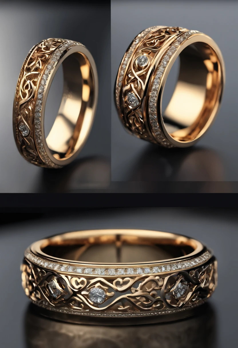 Metal rings,Stylish and simple,tmasterpiece,8K high-definition,Details