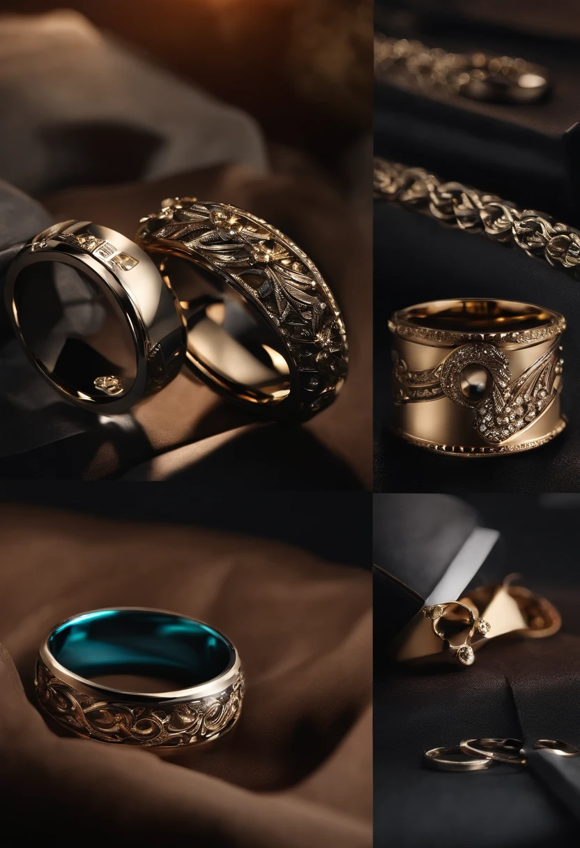 Metal rings,Stylish and simple,tmasterpiece,8K high-definition,Details