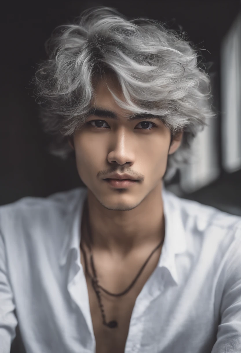 1man; 20 anos; Portrait of a Japanese Man; cabelo preto em formato de coque; olhos vermelhos; roupas pretas; close-up rosto; expression serious, cabelo coque preto; fundo branco simples; estilo anime; roupas pretas; vestimentas de cor preta; retrato de um homem; ung man; sem barba; 8k resolution