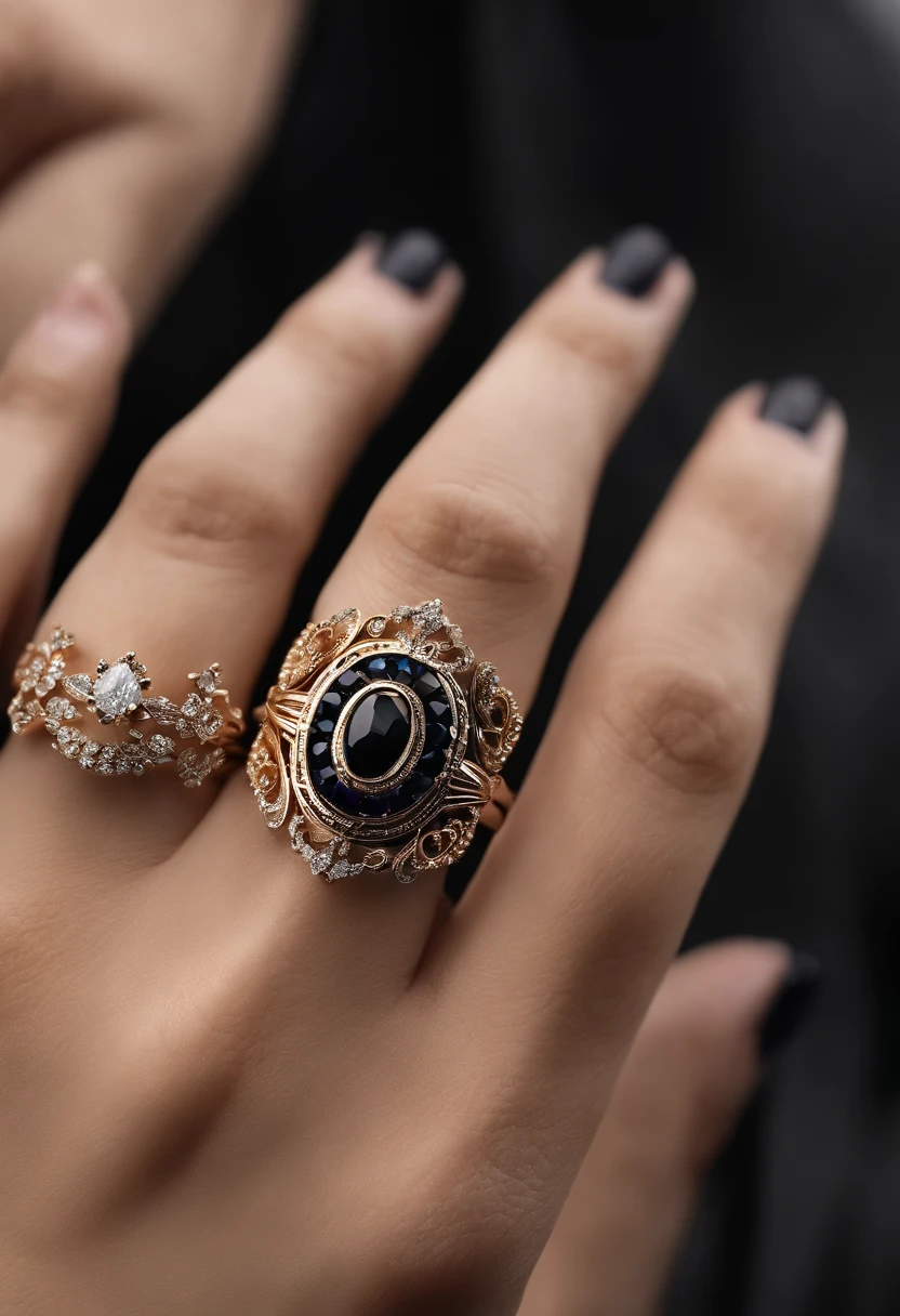 Metal rings,Stylish and simple,tmasterpiece,8K high-definition,Details