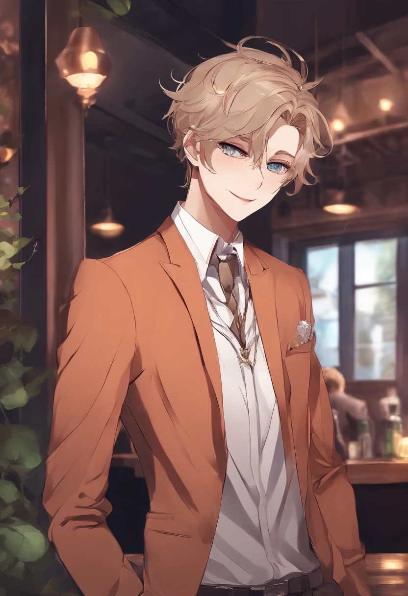 Anime Style Boy, Cute, cat boy, dirty, Cute smile, suits,bars,alcohol