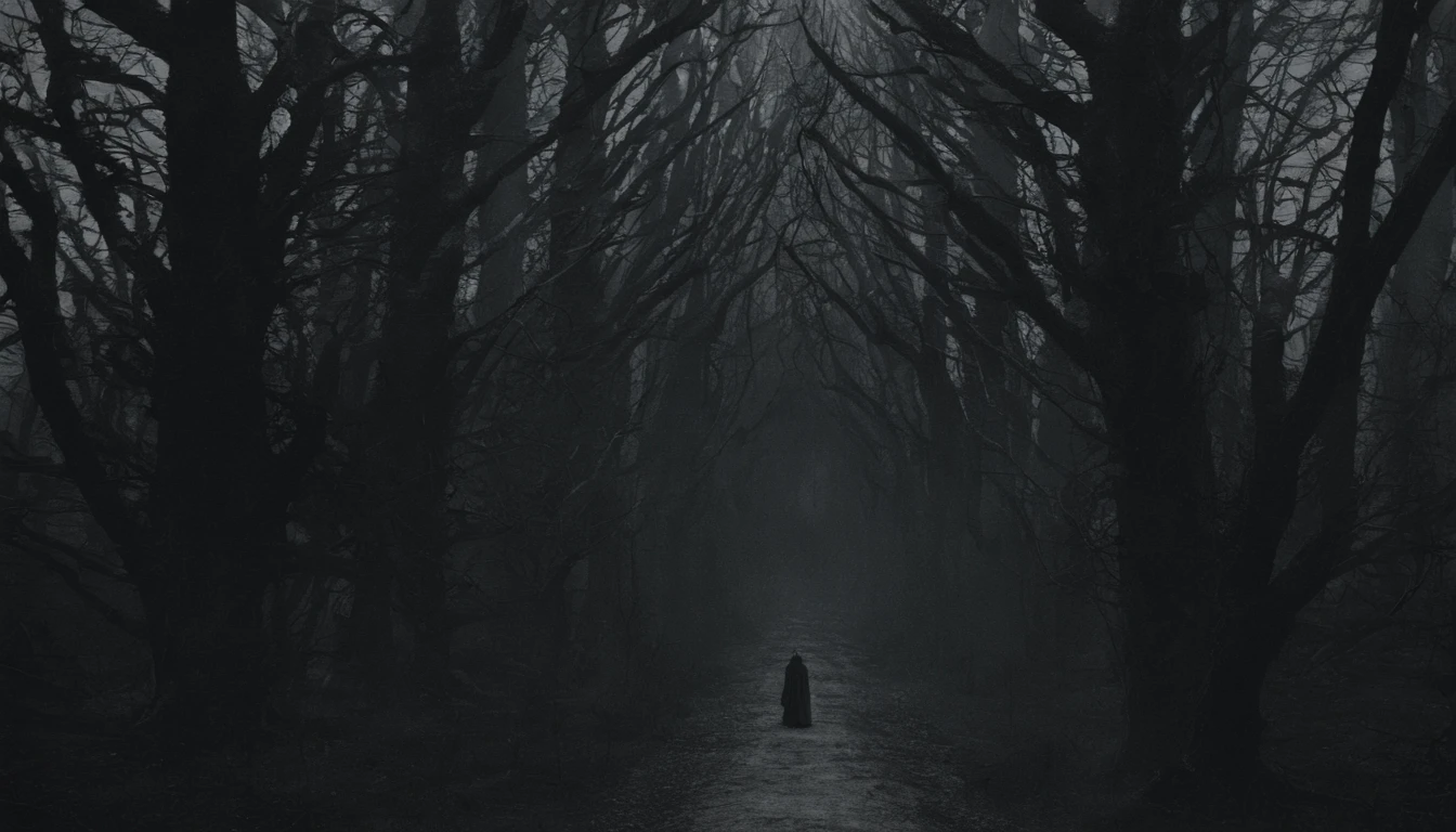 Close up of a creepy woman, witch aesthetic, the Blair witch project, wiccan aesthetic, dark atmosphere, ominous atmosphere, ultra detailed, masterpiece.