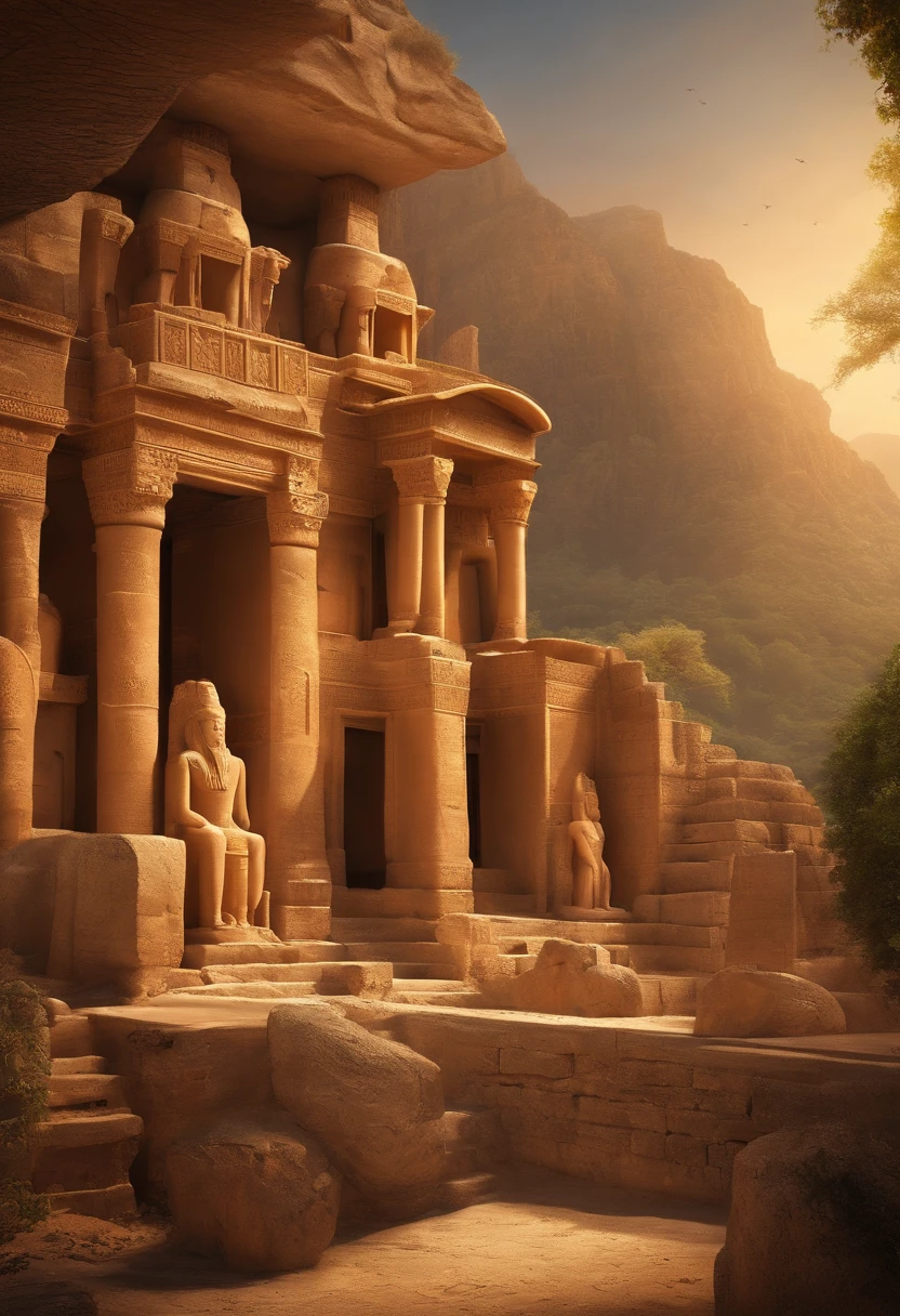 Ancient Egyptian city panorama