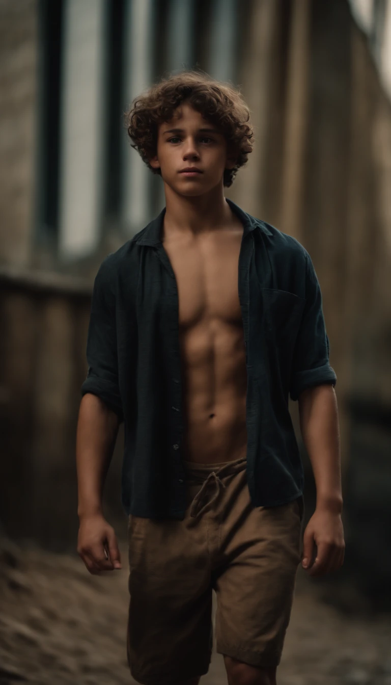 Young boy, 20 ans, Bare-chested with a nice muscular body and snub muscular James, with a tight-fitting calçoon