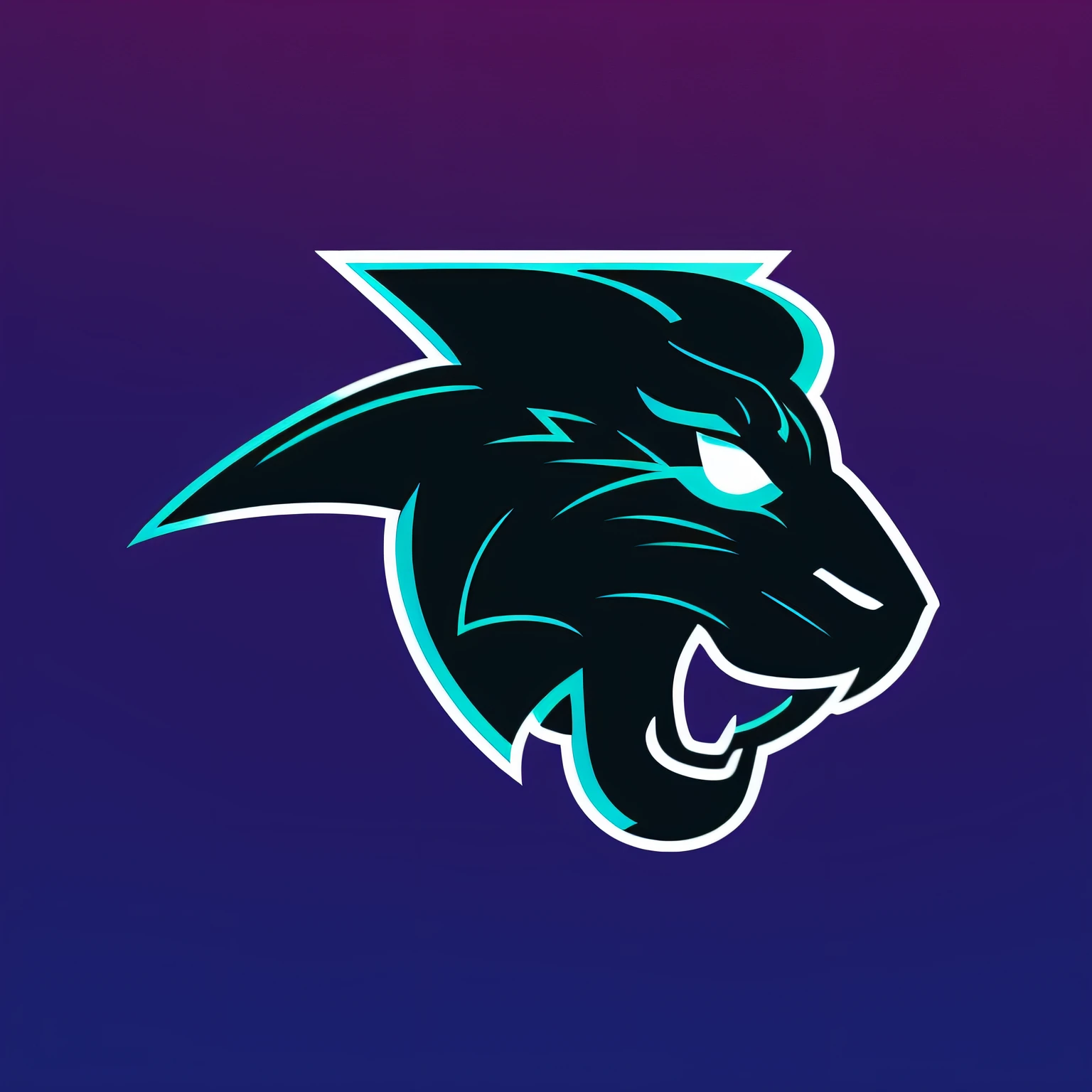 um logotipo pantera preto e azul em um fundo preto, pantera, mascote da equipe esportiva, Mascot illustration, logotipo esportivo, dark video game icon design, mascote esportivo, logotipo esportivo, "Hockey team logo, logotipo do tema do gato, hard predatory look, design do logotipo do patch, jaguar head tattoodesign, high school mascot, Vetor de logotipo de e-sports, Pantera Negra