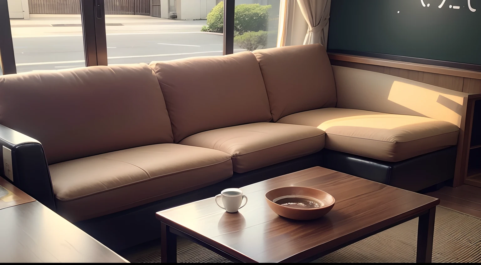 cafes、early evening、coffee、sofas