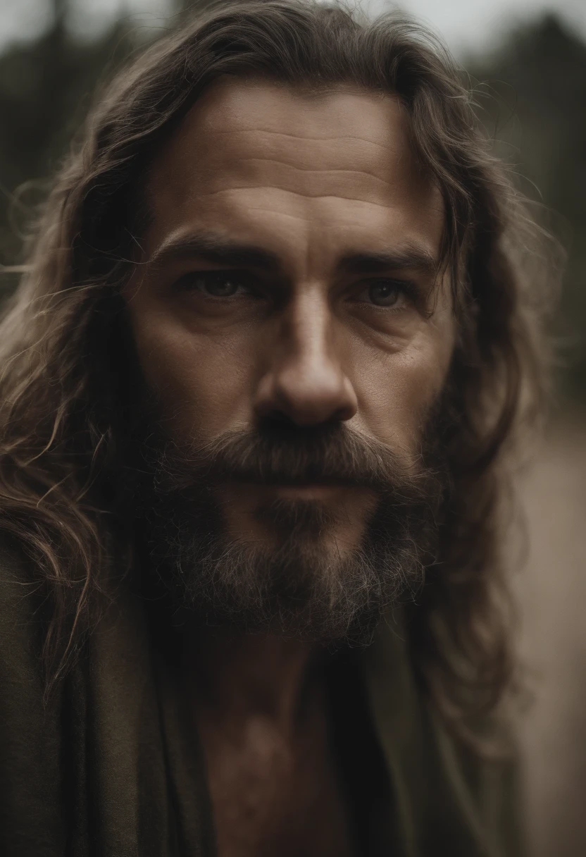 homem muito velho, Cabelos Longos, cabelos grisalhos, barba grande, barba grisalha, roupas de monge, disturbed expression, olhos arregalados, Crazy Appearance, very realistic