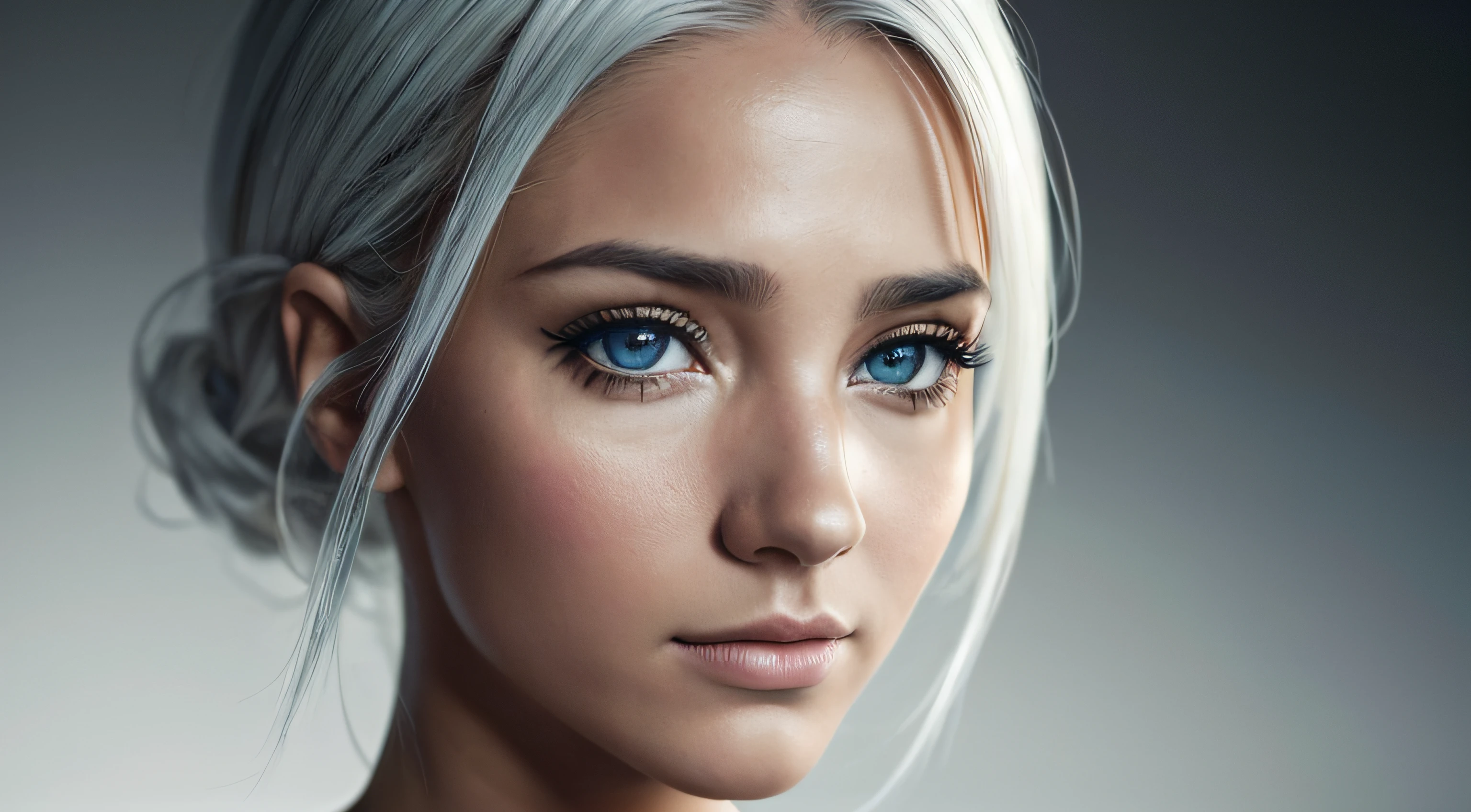 fotografia crua, ultra-detalhado fotorrealista, hiper-realista, anatomic, elegante, Estilo HR Giger, Estilo Joe Benitez, 8k, melhor qualidade, obra prima, extremamente delicado e lindo, extremamente detalhado, (realista, fotorrealista:1.37), incrivelmente absurdos, His posture is confident and determined, reflecting the courage and determination that make her such a captivating character. analogue style, Modelo estilo de tiro, RAW retrato de uma 1girl fitness steampunk, white hair, ((beautiful face: 1.7, rosto perfeito:1.3)), (de cima:1.2), melhor qualidade, epics (por Lee Jeffries foto, Sony A7, 50 millimeters, Casais:1.5, cores, hiperdetalhado:1.5, filmic grain:1.4, hiper-realista: 1.5), textura realista hiper-realista, master part, Motor Unreal 5, extremamente detalhado CG unidade 8k papel de parede, olhos realistas, olhos azuis, Foto loucamente detalhada, (Winner of the Pulitzer Prize for Photography and Taylor Wessing Photographic Prize)