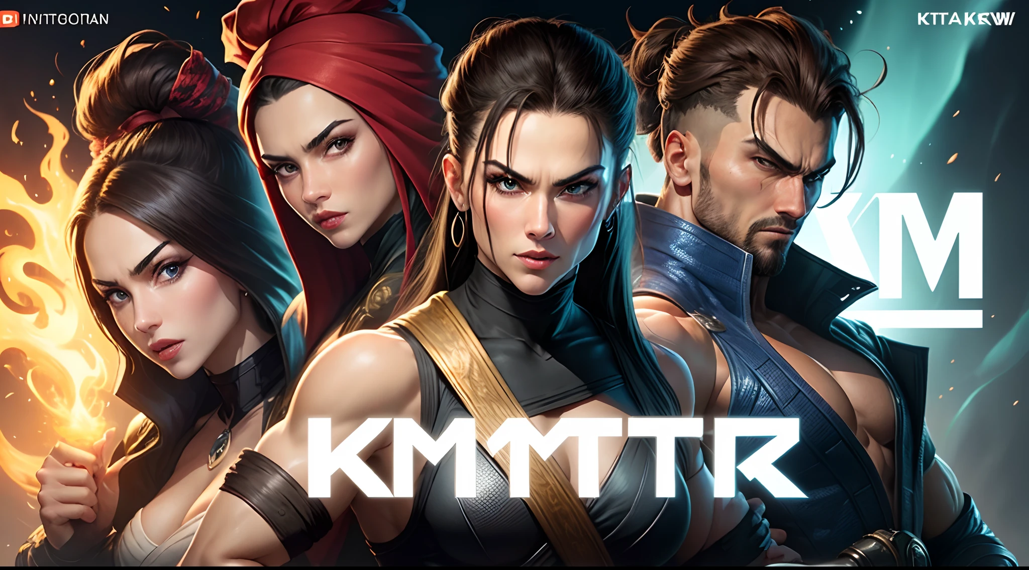 A YouTube logo with the name Kombat Krew