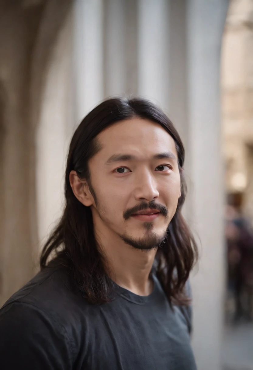 Create a realistic portrait of a man strikingly resembling Steve Aoki, radiating contagious enthusiasm and a true joie de vivre,chaud, natural lighting that highlights the characteristics of the subject and brings out the warmth in its expression,Photo en gros plan, capturer votre visage et le haut du corps. Place the camera at eye level to show your connection with the viewer, while his brilliant and enthusiastic expression takes centre stage ::n_Generate an image that depicts a man who looks tired and disinterested, Conveying a lack of enthusiasm and passion