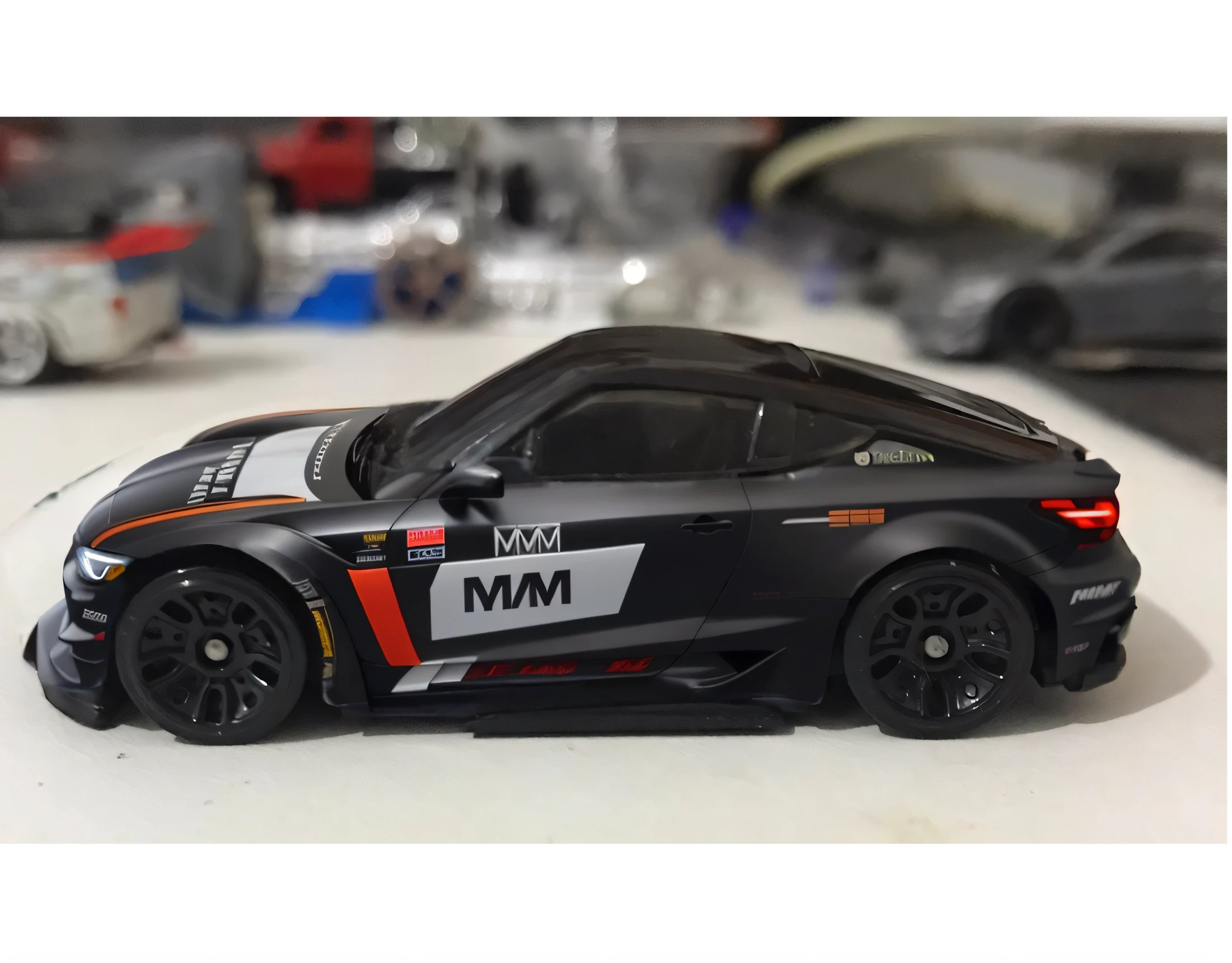 Realistic metallic black paint with various DTM racing car decal, body kit LBWK imagem mais linda do mundo