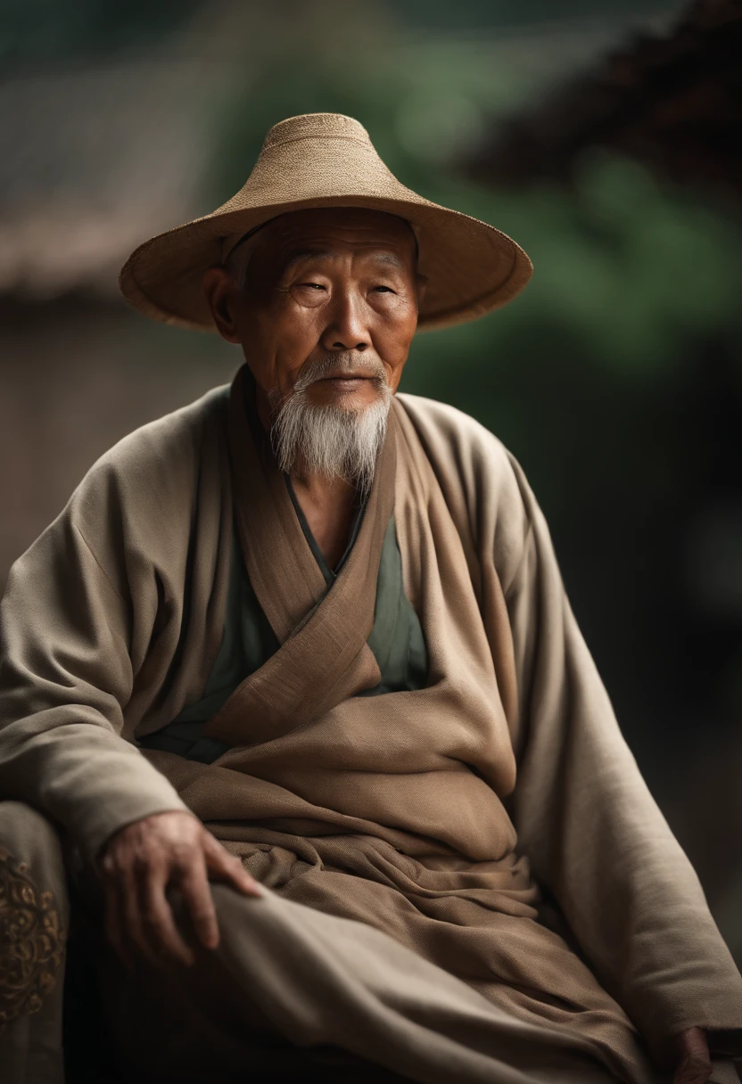 Make an old Chinese man, But sweating gives connments.