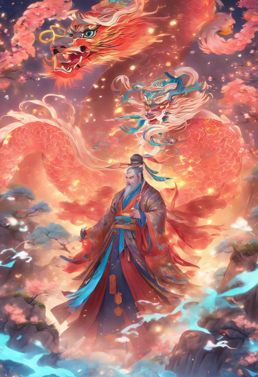 (((PANGU))) best quality, ultra-high resolution, 4K detailed CG, masterpiece, Tall Man,Chinese clothing, Chinese mythology, ((Giant)),Chinese style，Chinese drama, aesthetic, screen-centric