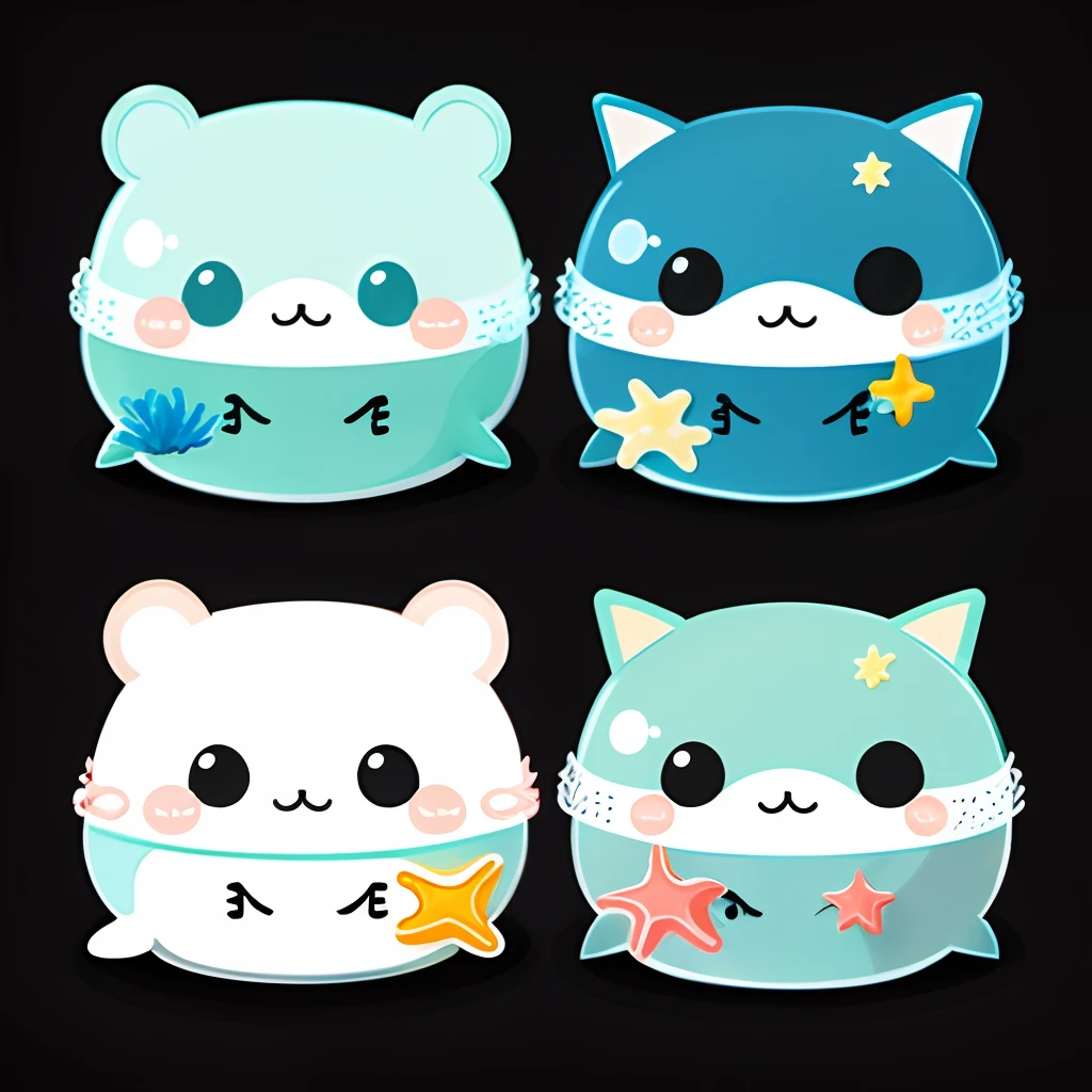 Create LINE stickers with cute sea creatures