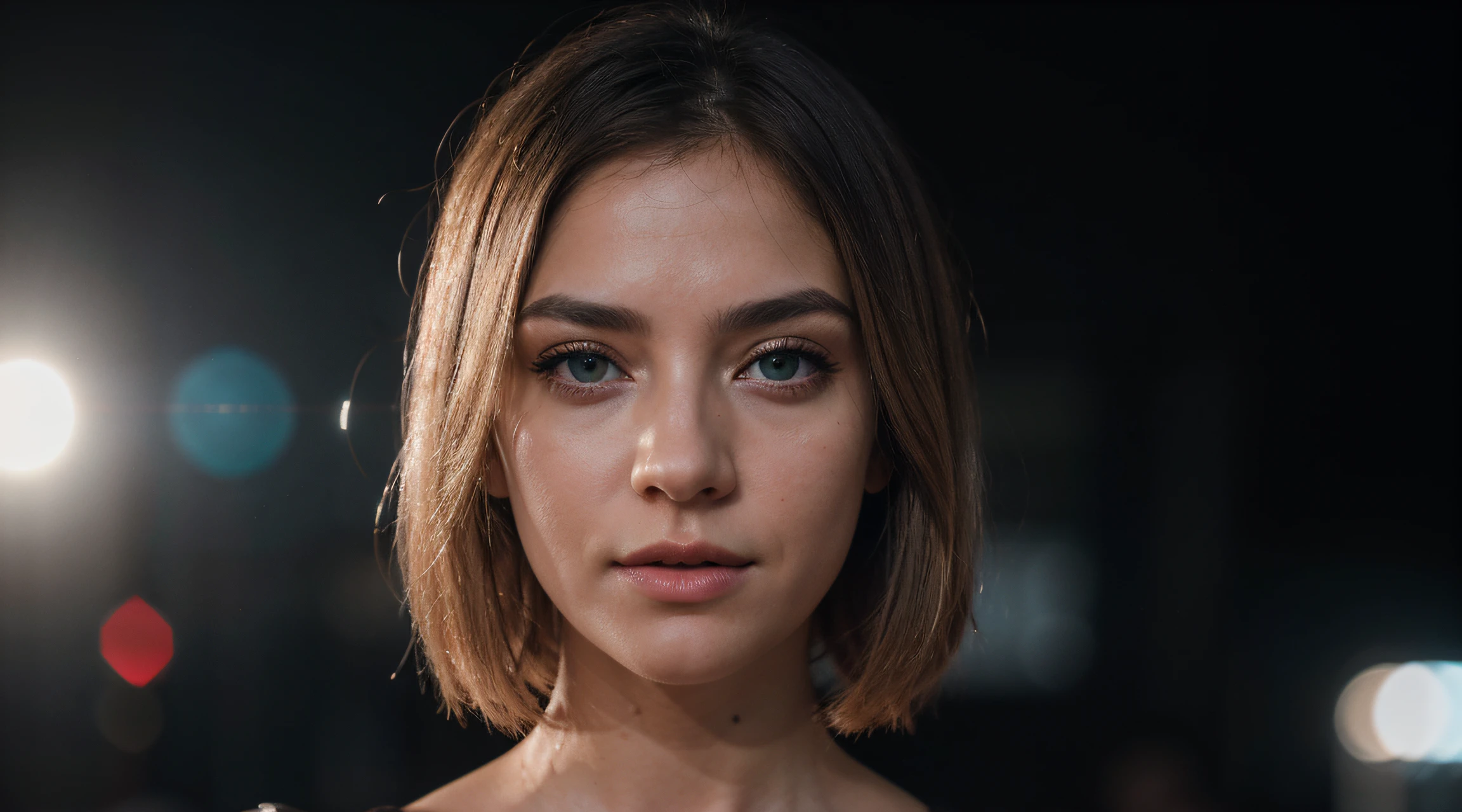 cinematic photography professional photography, create an image of a beautiful young woman of 26 years old, dark green eyes, blonde hair, standing, frontal pose, dressed in a black dress, headshot n-4 f1.8 hd wallpaper photography trend on instagram Award-winning photo 4k 8k detailed hyperrealistic cinematic photo beautiful volumetric lighting octane render unreal engine 5 rendered with nanite canon eos r3 fujifilm x-t 30 sony alpha gw 6 0 d mark iv lens flare dark lights. 35mm photography, film, bokeh, professional, 4k, headshot n -4 f1.8 hd wallpaper photography trending on instagram 4k award-winning photo 8 k detailed hyper-realistic cinematic shot beautiful volumetric lighting octane render unreal engine 5 rendered with canon nanite lens eos r3 fujifilm x - t 30 sony alpha gw 6 0 d mark iv dark signal lights. 35mm photography, film, bokeh, professional, 4k, highly detailed