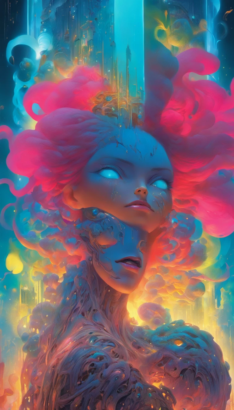 bela Nebulosa Ciborgue careca dos quadrinhos da Marvel, ultra detailed artistic photography, Aura da Meia-Noite, night sky, sonhador, brilhante, retroiluminado, Glamour, Mica, Sombras, oil on the canvas, Pinceladas, liso, Ultra High Definition, 8k, Motor Unreal 5, Ultra sharp focus, Arte de Alberto Seveso, Artgerm, Loish, Sf, obra-prima de arte intrincada, agourento, cartaz de filme de pintura fosca, proportion Aurea, trending in cgsociety, intrincado, epics, trending on ArtStation, por Artgerm, h. r. Giger e Beksinski, altamente detalhado, vibrante, production cinematic character render, ultra high quality model
