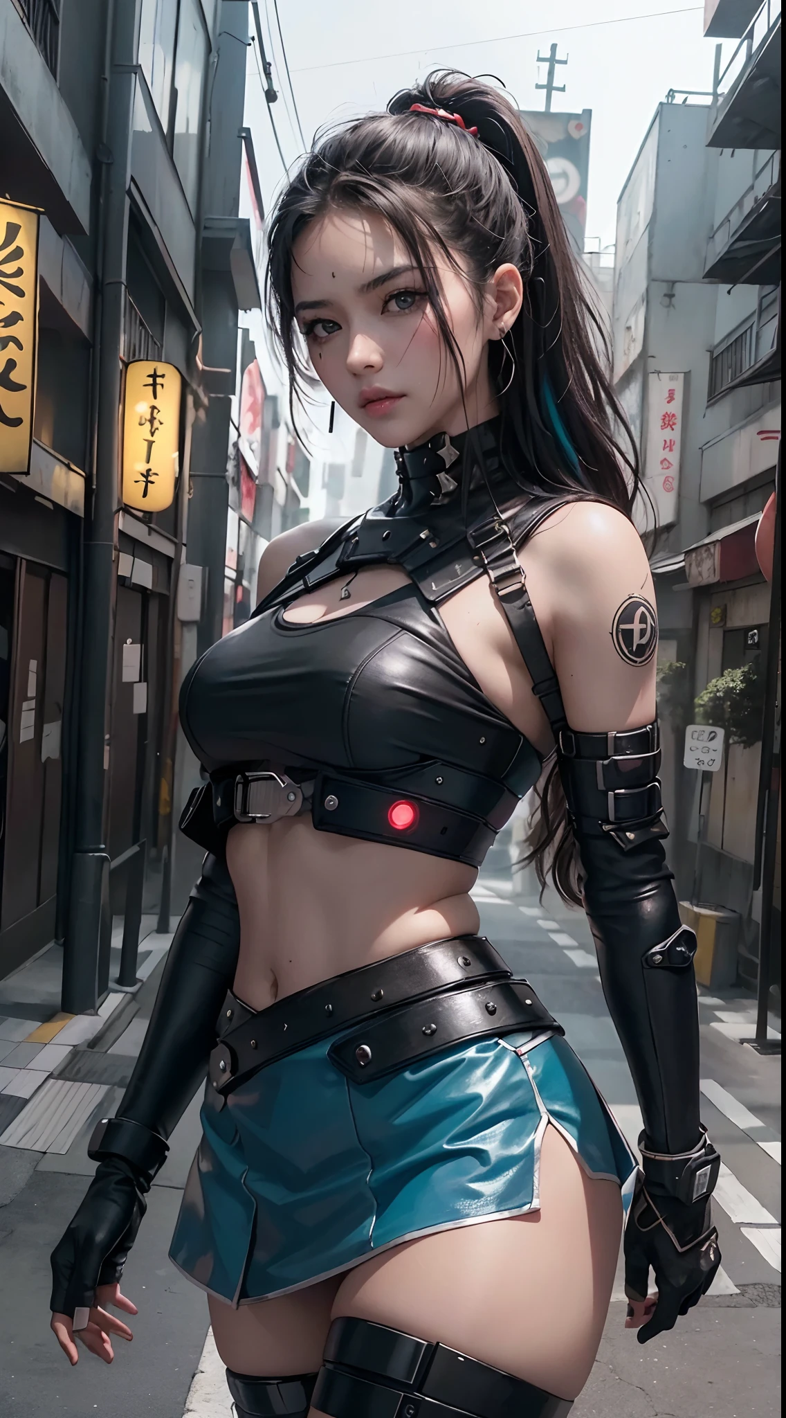 [objeto Objeto], (detailed face features:1.3),1mujer,,Hermosa mujer con lingeries  babydoll、Ropa corta estilo cyberpunk color amarillo, pantimedias red , mini skirt blue,dynamic shot, (Foto RAW, 16k, Obra maestra, La mejor calidad: 1.2), (Ultra realismo, Realismo hiperdetallado e intrincado: 1.3), (Amplia profundidad de campo, Mapeo radiante, Trazado de rayos, Dios Rayos: 1.2), High Dymanic Range, vivid, Detalles enriquecidos, Sombras y luces claras, realista, intenso, Contraste mejorado,sosteniendo una espada samurai,sangre en la cara,（Beautiful and detailed eye description）,(ciudad Tokio cyberpunkAI:1.4),
