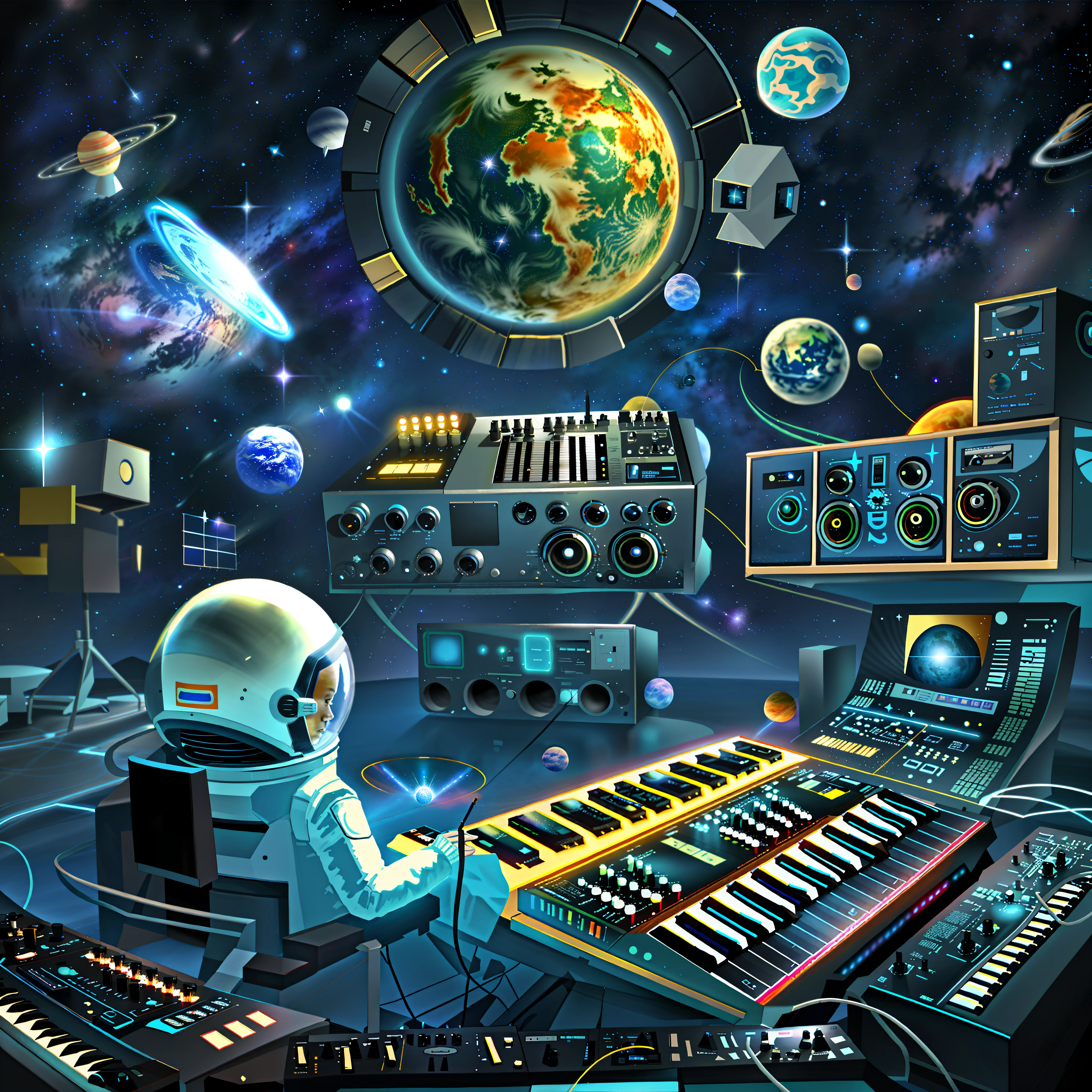 Realistic image of outer space