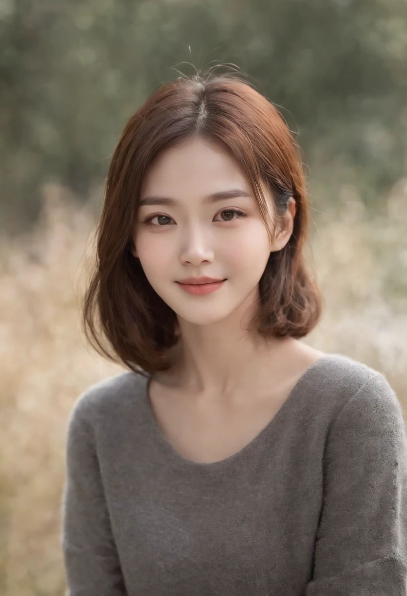 50 Years Old, Korean Girl, Parents, black hair, bobbed black hair, South Korean, Asians (8K), (Top Quality), (masterpiece:1.2), (Photorealistic), (photorealestic:1.37), Very detailed, clear face, clean white background, 40-year-old girl, cute little, Portrait of a woman, Young lovely Korean face, Cute young woman, Korean Female Portrait, ((5 fingers)), The head is round and the eyes are slightly smaller., (highly detailed face:1.4) (pectorals:0.3) (Masterpieces, Highest quality:1.2), (((Outdoor, studio))) Surrealist Elementary Students, Sorrisos, Laughter, Sweaters, (Outfocusing:0.1), tiny boobs, Bright face with lighting, Beautiful detailed eyes, Beautiful detailed nose, s whole body, film grain,((dramatic lighting)), delicate hair, The ultra-Highres, beautiful teeth, small mouth, s whole body, Sorrisos, A gentle smile, nightstand, 1girl, beautiful, masterpiece, super delicate face, perfect light, Overhead Angle, profesional lighting, HDR, Solo, parted lips, Ultra-detailed, peach buttocks, looking at viewers,
