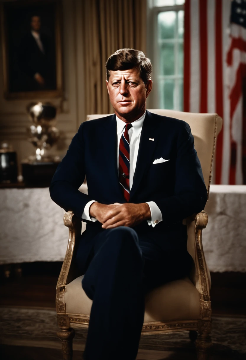 Portrait of john f kennedy locked in