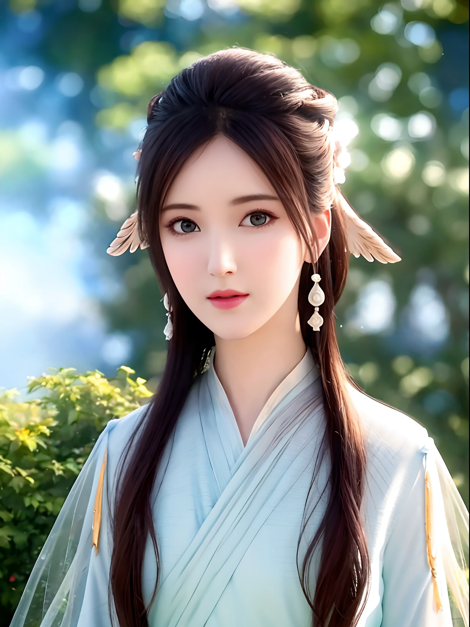 best quality,ultra-detailed,angel,beautiful detailed eyes,detailed lips,ethereal wings,heavenly light,soft glow,shimmering halo,garden backdrop,pastel colors,surreal,fantasy,serene,angelic,divine,hopeful,vibrant flora,gentle breeze,angelic figure,peaceful setting,graceful posture,sunlit atmosphere,transcendent,airy atmosphere,harmony,serenity