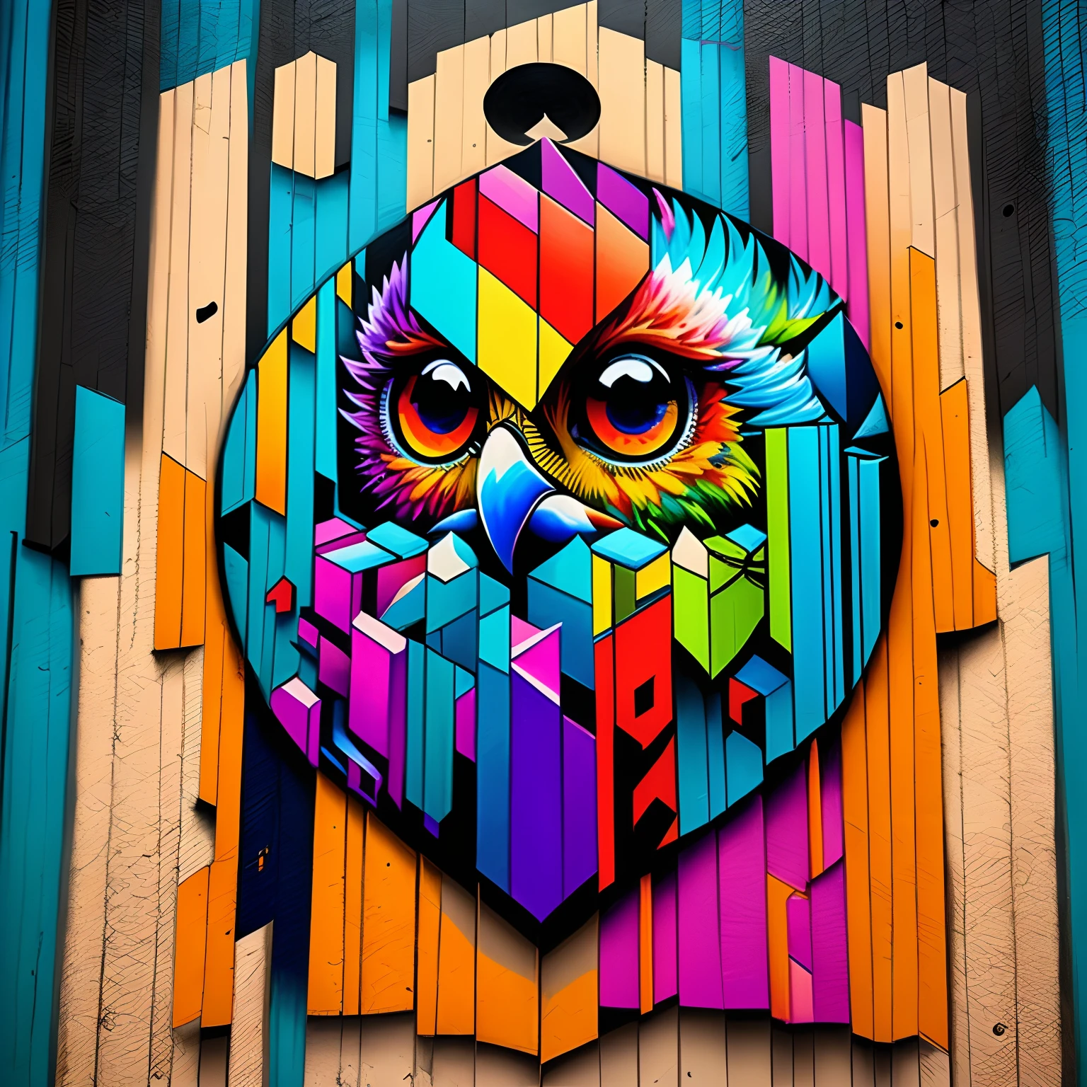 (Bird well saw you), Eduardo Kobra padding ,wall PORTRAIT geometric multidimensional, art, chibi,
yang016k, beautiful, colorful,
masterpieces, top quality, best quality, official art, beautiful and aesthetic,