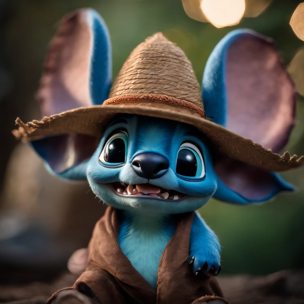 una imagen de stitch de disney con un sombrero