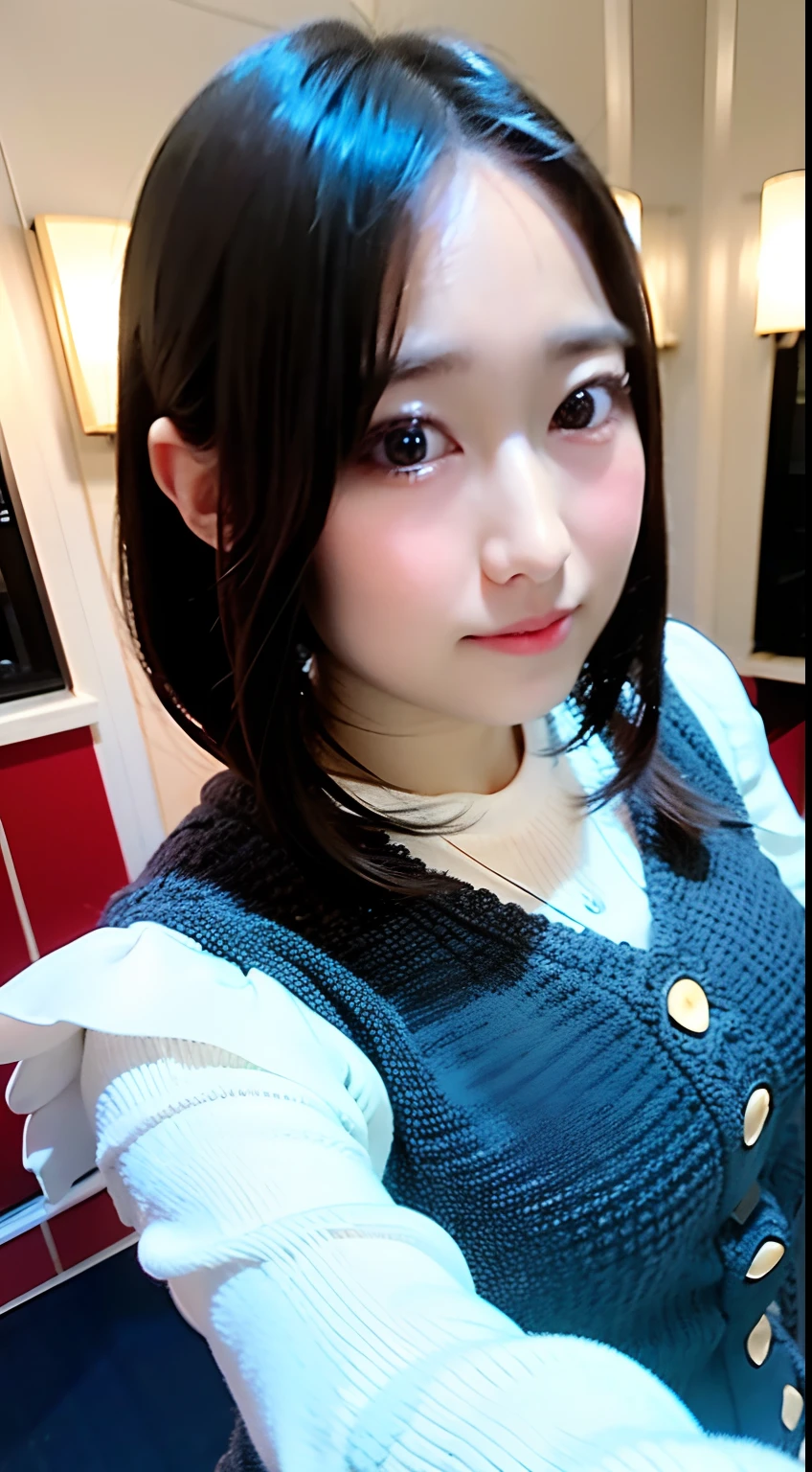 (8K, Raw photo:1.2)Detailed face and eyes,Best Quality, 超A high resolution, Highly detailed ,intricate detailes ,masutepiece ,Cute Girl , Soft cinematic light, Hyper-detailing,Sharp Focus, High quality, Knitted dresses, poneyTail, glass, nsfw,