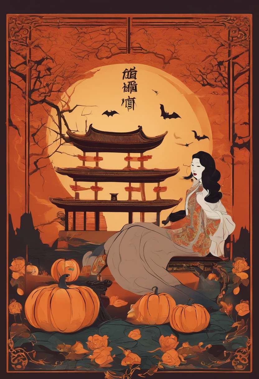 halloween,Chinese elements