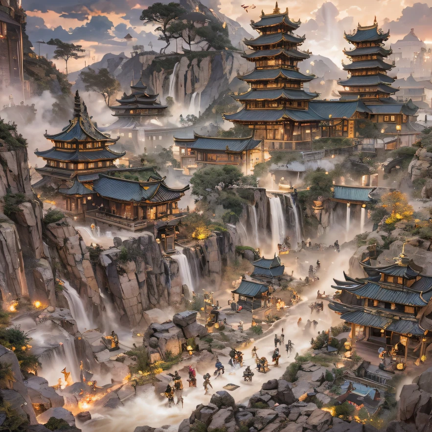 Qin Yu flew into the Immortal Demon Realm, Chance encounter with Liu Hanshu, He saw in him his former self, It was decided to take him as an apprentice, Teach him how to protect himself, But because of the Tibetan star map, He established relationships with the Liu family and the Jade Sword Sect, It opens with the death of Liu Hanshu, Qin Yu embarked on the road of confrontation with a strong enemy, Working hard, Make yourself stronger, Stick to your own core path of justice, I also want to protect the people I care about, The three brothers took off, And embarked on a long journey to find a good brother, Qin Yu, Where are Xiao Hei and Hou Fei(canyons)Climb the streets(Doomsday Stream)eyes filled with angry,He clenched his fists,Rush up,Deliver a fatal blow to your opponent,full bodyesbian,Full Body Male Mage 32K(Masterpiece Canyon Ultra HD)Long flowing black hair,Campsite size,zydink, The wounded lined up in the streets(canyons)Climb the streets, The scene of the explosion(canyons), (Linen batik scarf), Angry fighting stance, looking at the ground, Batik linen bandana, Chinese python pattern long-sleeved garment, canyons(Abstract propylene splash:1.2), Dark clouds lightning background,Flour flies(realisticlying:1.4),Black color hair,Flour fluttering,rainbow background, A high resolution, the detail, RAW photogr, Sharp Re, Nikon D850 Film Stock Photo by Jefferies Lee 4 Kodak Portra 400 Camera F1.6 shots, Rich colors, ultra-realistic vivid textures, Dramatic lighting, Unreal Engine Art Station Trend, cinestir 800,Flowing black hair,(((Jungle Canyon)))The wounded lined up in the streets(vale)Climb the streets,Movie master live image quality