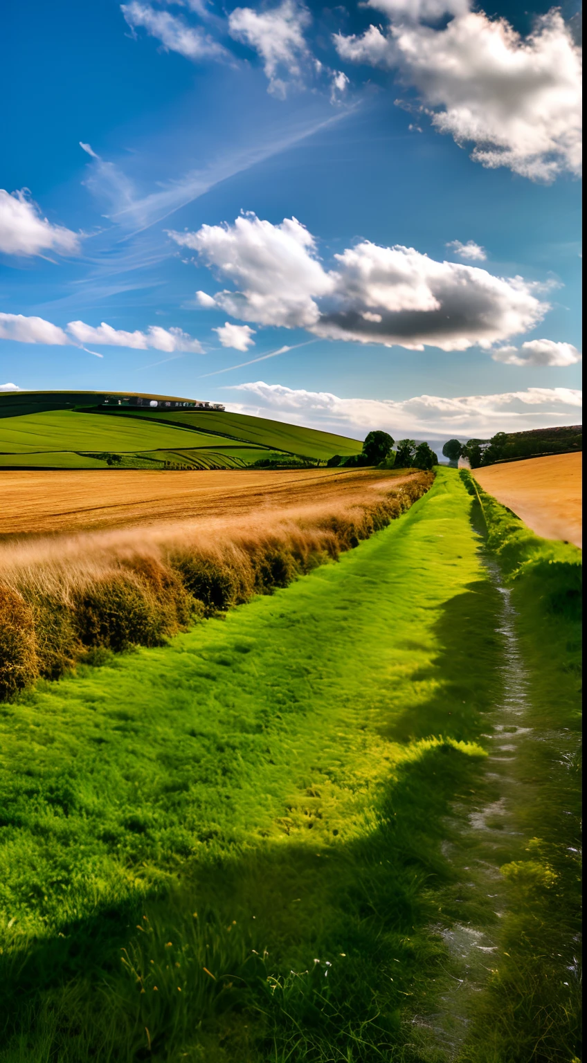 steppe landscape,blues sky and clouds, green forest, a country road,Colorful hot air balloons,high quality desktop wallpaper, verdant forest, detailed fields nature, beautiful english countryside, Stunning landscape, Rolling hills, Landscape wallpaper, lush countryside, Patches of green forest, breathtaking landscape, green fields in the background, High quality wallpaper, Beautiful wallpaper
