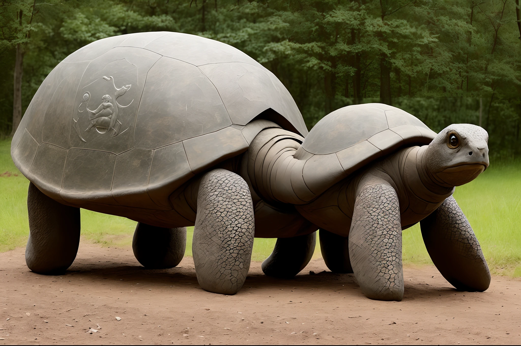 Giant rock turtle mixed with a fox