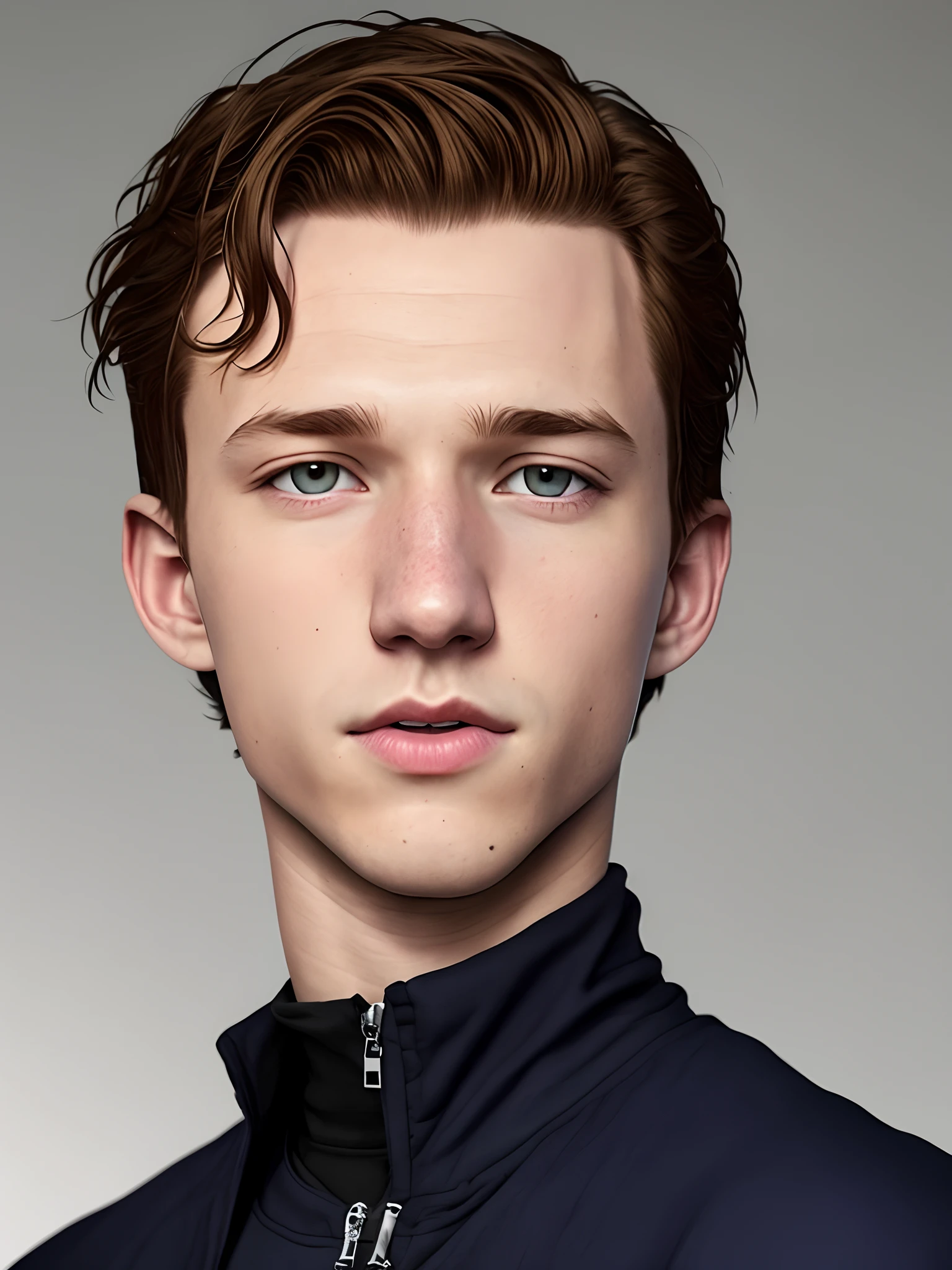 Realistic portrait of Tom Holland Big