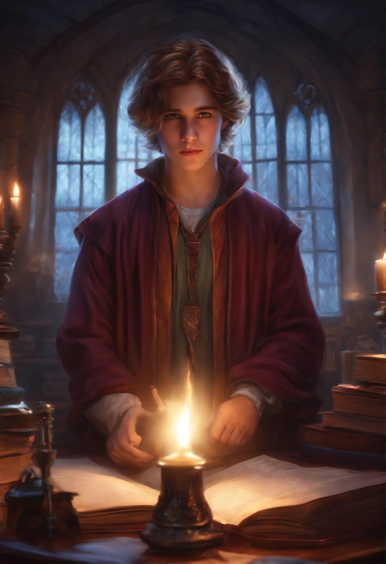 Fantasy,Magic Power,Realistic Boy Wizard